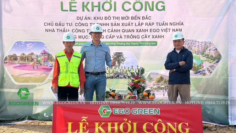 EGOGREEN khởi công hạng mục cung cấp và trồng cây xanh tại Lạng Sơn